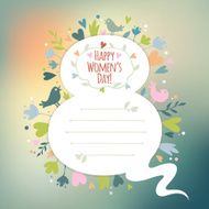 Beautiful retro card for Women&#039;s Day