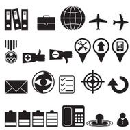 Business icons set vector format N2