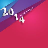 Design corner paper for new year 2014