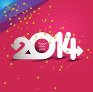 Creative typography happy new year 2014 N2