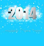 Beautiful celebration Happy New Year 2014 card colorful design