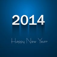 Happy New Year 2014 text beautiful colorful background