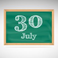 July 30 day calendar school board date