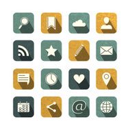 Vintage social media icons set