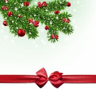 Christmas background with fir branches and balls N25