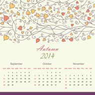 Calender of 2014 year vector N3