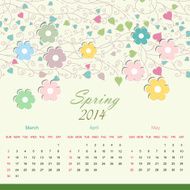 Calender of 2014 year vector N4