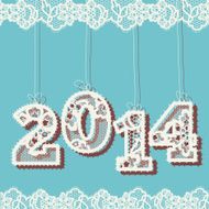 New year 2014 lace background N2