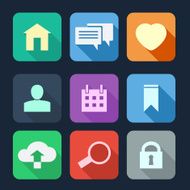 Flat icons for web and mobile applications N5