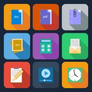 Flat icons for web and mobile applications N6