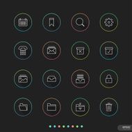 Web &amp; Mobile thin icon sets # 10