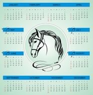 New year calendar vector illustration