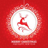 Christmas greeting card with deer N2