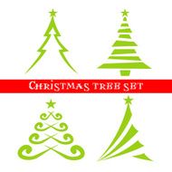 Set of Christmas tree icons