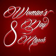 Creative typographic design for Happy Womens Day