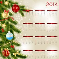 vector illustration 2014 new year calendar N57