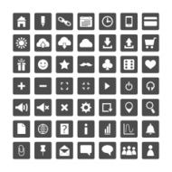 Set of web icons for business and communication