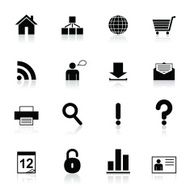 black n white icons - website