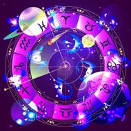 The signs of the zodiac zodiac circle in space N2
