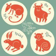 Set signs of the Chinese zodiac N9