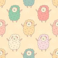 Seamless sheep pattern