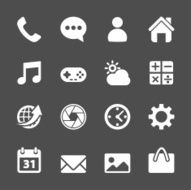 smart phone application icon set vector eps10 N2