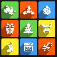 Christmas flat icons N3