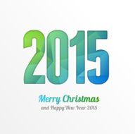 Vector Happy New Year 2015 colorful greeting card N3