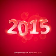 Happy new year 2015 on red background N2