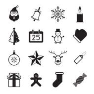 Christmas icon set vector illustration N3