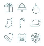 Christmas outline icons N2