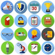 Flat icons for web and applications set 1