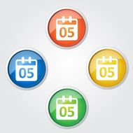 Calender Sign Colorful Vector Icon Design N7