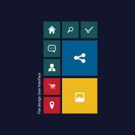 Flat design icons graphic user interface N8