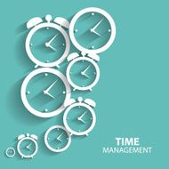 Modern Flat Time Management Vector Icon for Web and Mobile N2