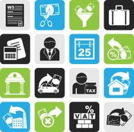 Silhouette Taxes business and finance icons
