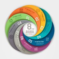 Modern business circle Infographics origami style