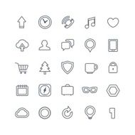 Different web icons collection isolated on white