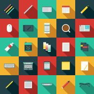 Flat Design Graphic Designer&#039;s Elements Icon Set N2