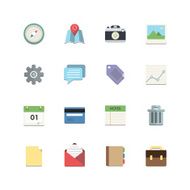 Flat icon set for Web and Mobile application