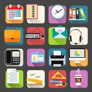 Business flat icons set N6