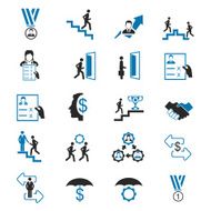 Business persons and users icon set N4