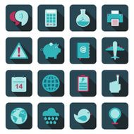 square blue media icons