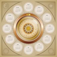zodiac wheel calender