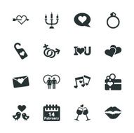 Valentines Silhouette Icons