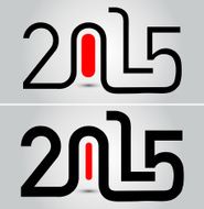 New year 2015 typographic illustration N4