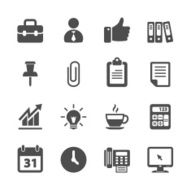 business and office work icon set vector eps10 N4