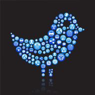 Bird royalty-free vector Social Networking and Internet Icon Set N3