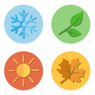 Vector Set of Seasons Icons N10