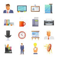 Office Icons Flat Set N3